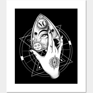 Ouija Board Tattoo Hand - white Posters and Art